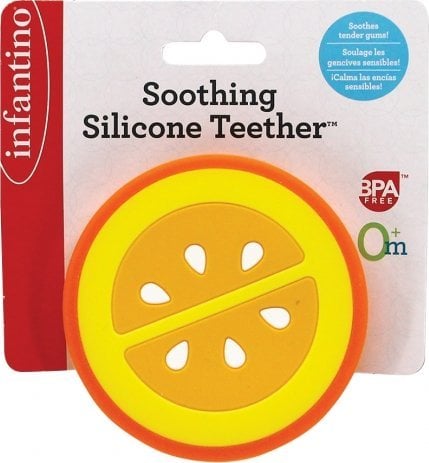 Infantino INFANTINO Soothing Silicone Teether, Orange