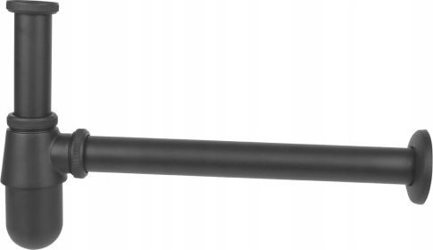 Syfon Kuchinox Syfon umywalkowy butelkowy stalowy czarny 50x130-190x255-265 mm