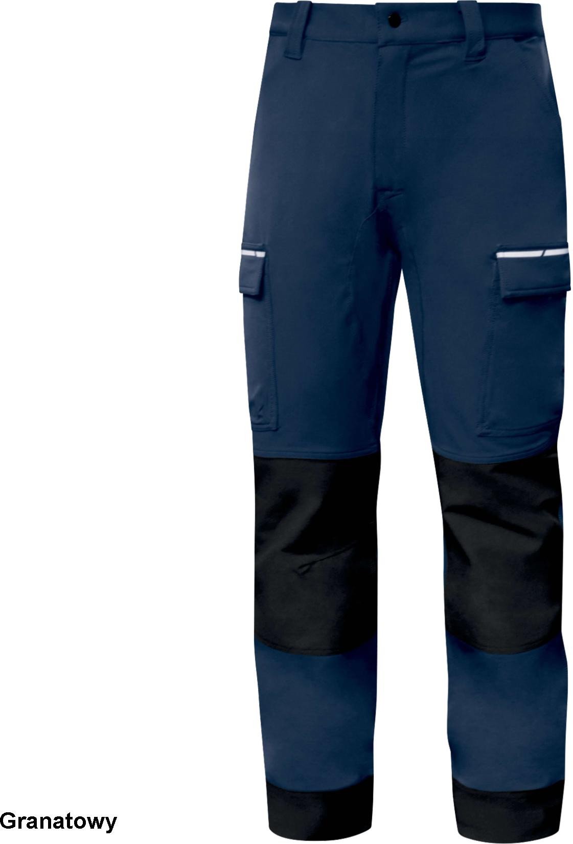 M5PA3TSTR - SPODNIE ROBOCZE RIPSTOP 94% POLIESTER Z RECYKLINGU 6% ELASTAN 150 g/m2 - granatowy XL