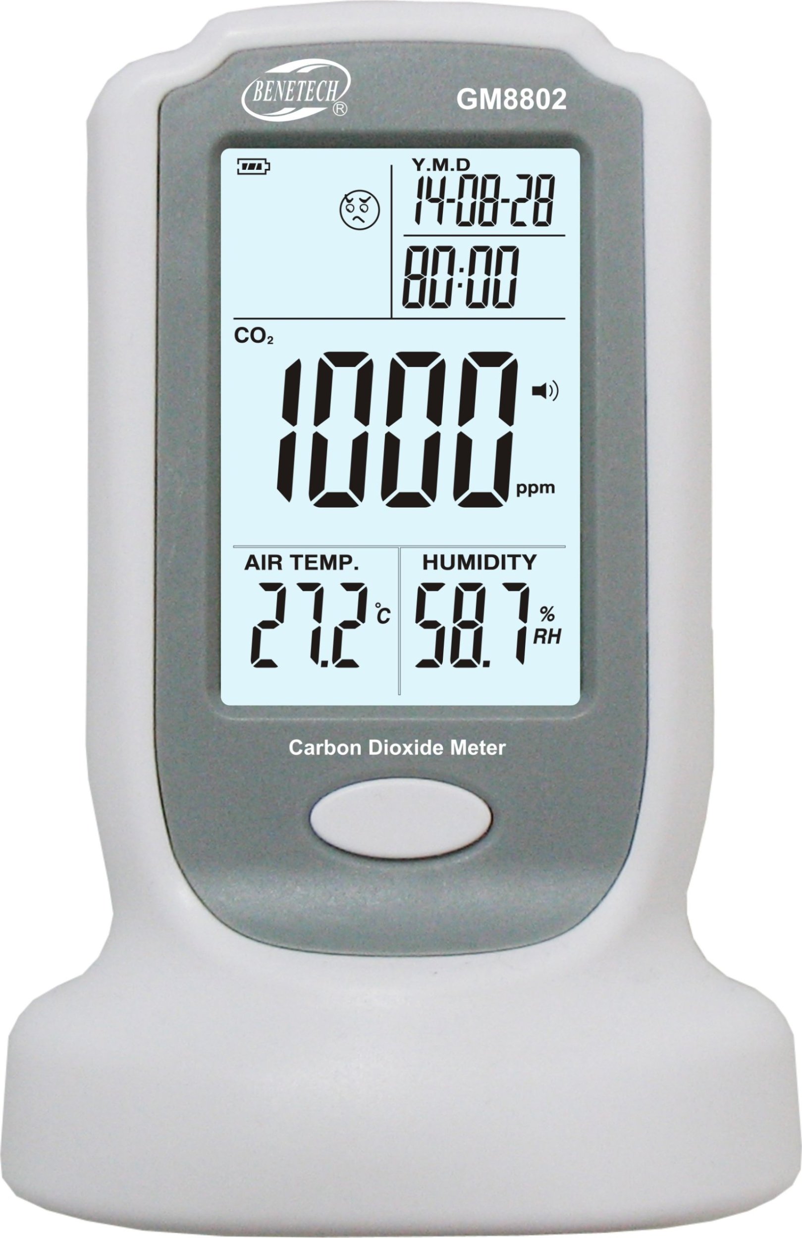 MIERNIK DWUTLENKU WĘGLA CZUJNIK CO2 Z DATĄ I TEMP.