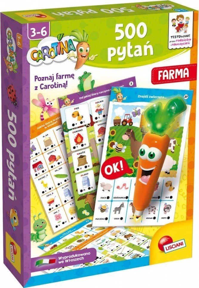 Lisciani LISCIANI CAROTINA 500 PYTAŃ FARMA