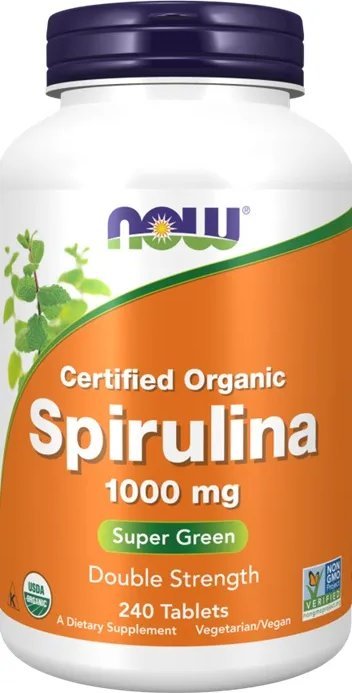 NOW Foods NOW Foods - Spirulina, 1000mg, 240 tabletek