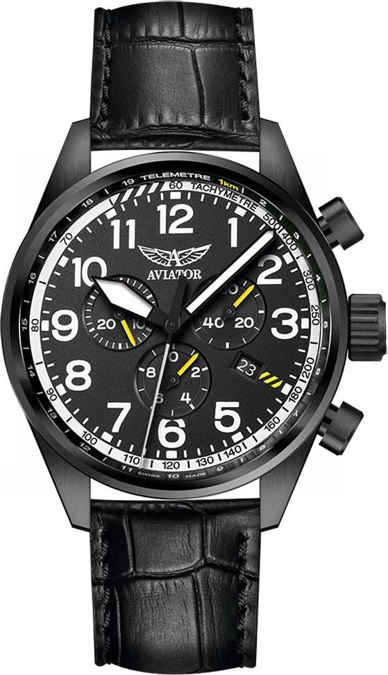 Zegarek Aviator Zegarek męski Aviator V.2.25.5.169.4 czarny