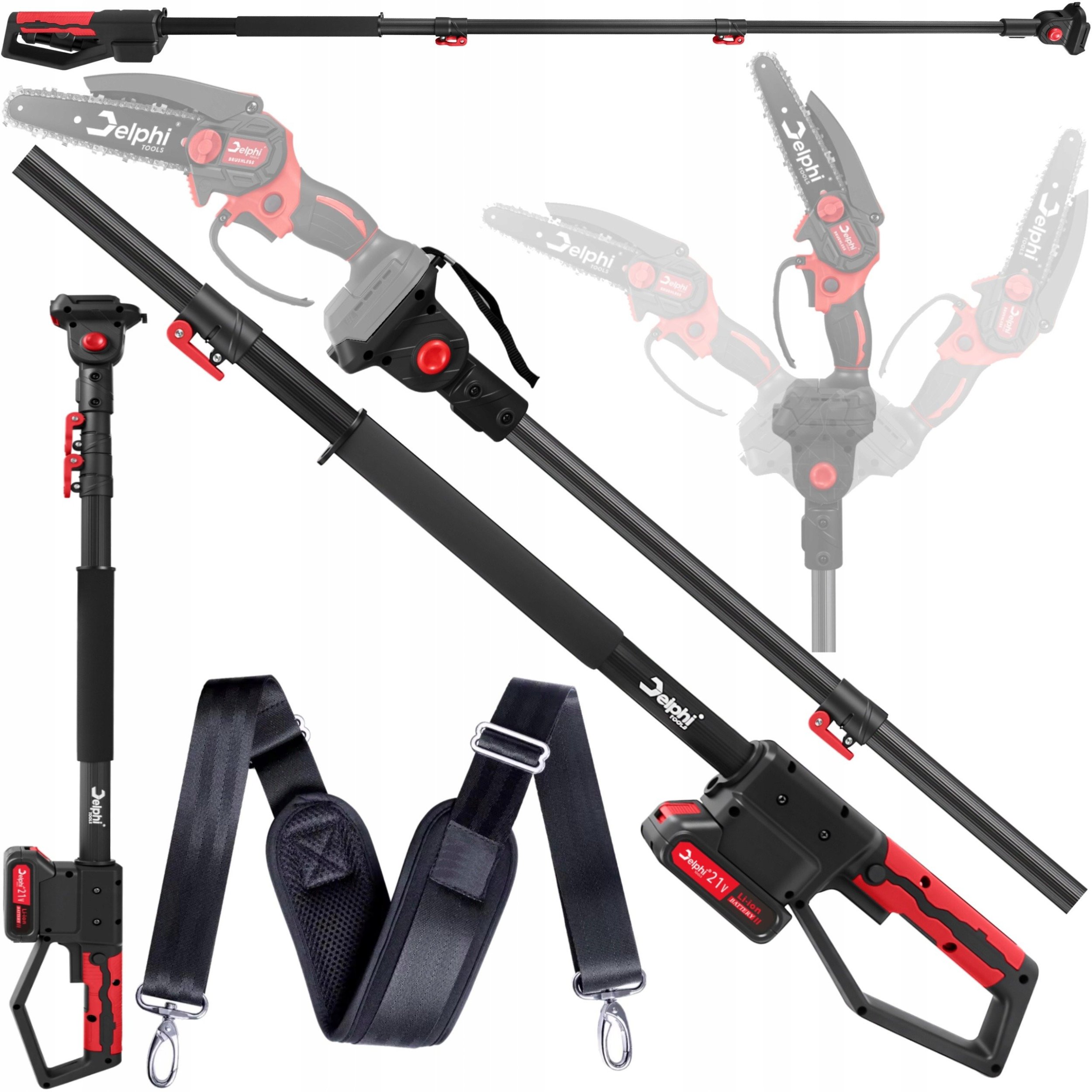 WYSIĘGNIK DO PIŁY TELESKOPOWY PRZEDŁUŻKA RAMIĘ PILARKI DO GAŁĘZI 105-200 CM