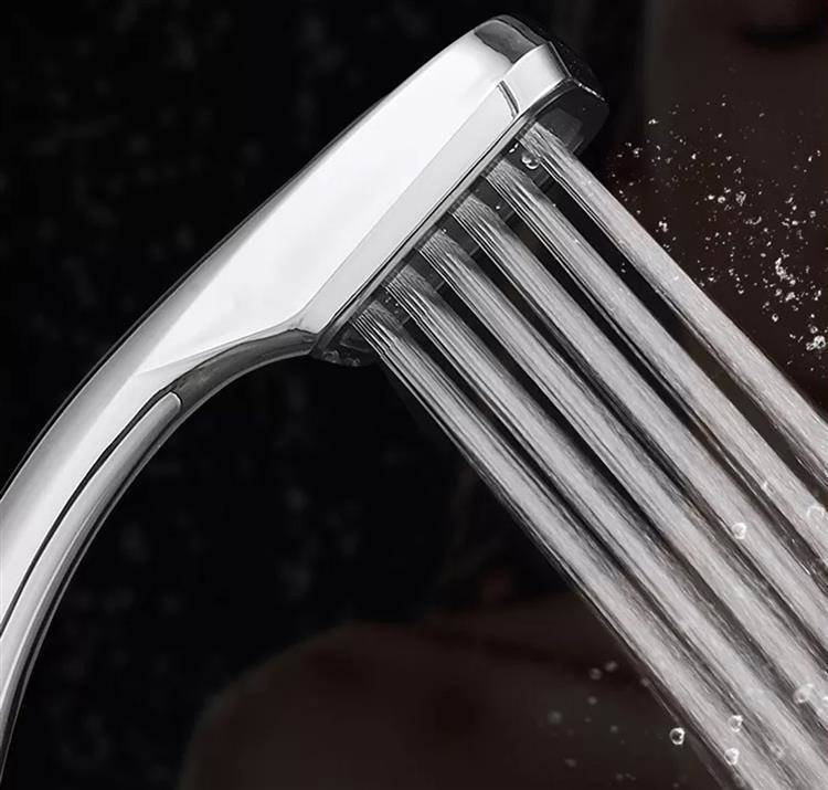 Słuchawka prysznicowa Aptel UNIWERSALNA SŁUCHAWKA PRYSZNICOWA srebrna AG832