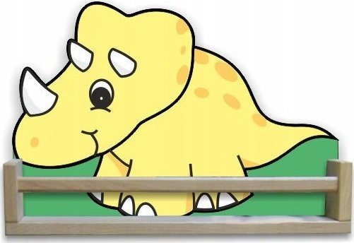 Półka drewniana DINOZAUR DINO ŻÓŁTY