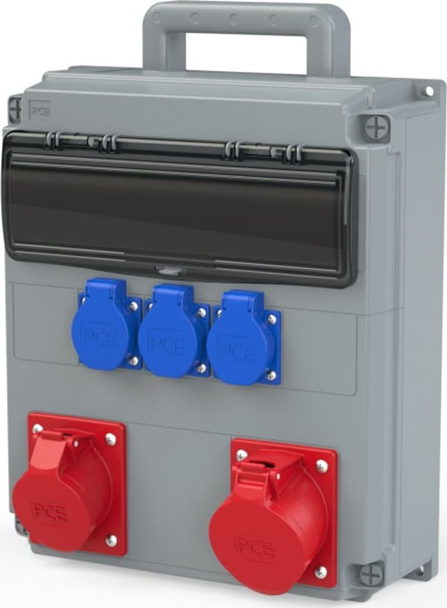 PCE Rozdzielnica przenośna z rączką OPOLE 32/5 16/5 3GS bez zabezpieczeń IP54 909210003W