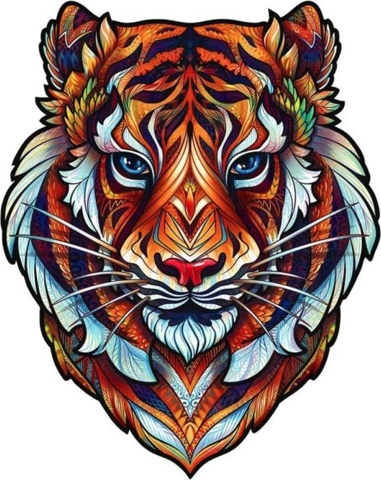 Pan i Pani Gadżet Puzzle Drewniane Dla Dorosłych Kolory Śliczny Tygrys