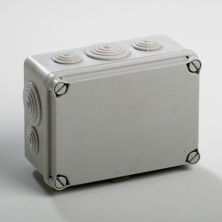 PCE Puszka LIGHT skręcana 162x116x76mm 10 dławnic IP67 - EV-161