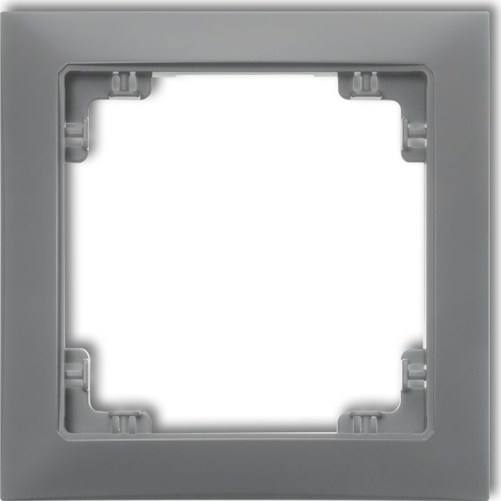 Karlik Ramka Deco Soft uniwersalna pojedyncza z tworzywa szary mat (27DRSO-1)