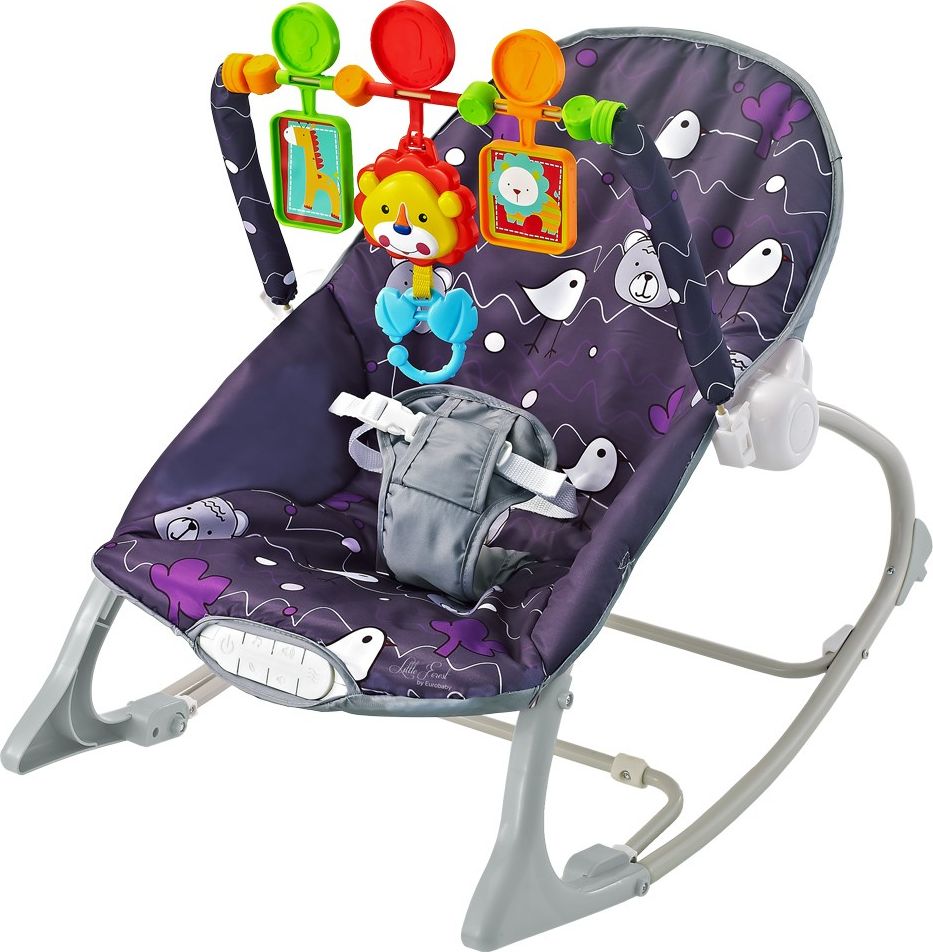 EURObaby Leżaczek Little Forest fioletowy