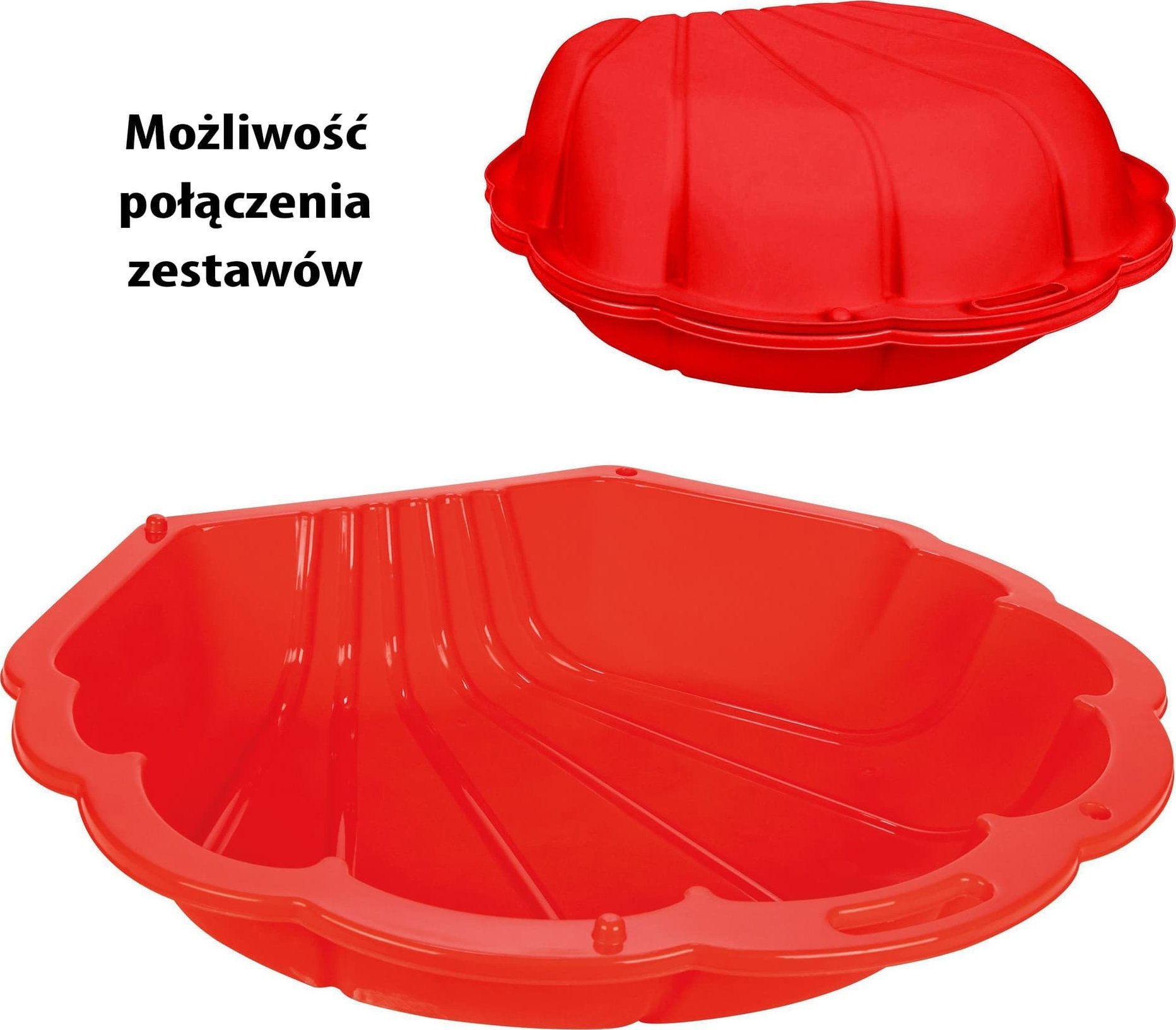 Woopie Piaskownica Basen Muszelka Czerwona 3w1 Suchy Basen 1 szt.
