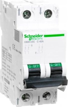 Schneider Electric Wyłącznik nadprądowy 2P B 6A 10kA AC iC60H-B6-2 (A9F06206)