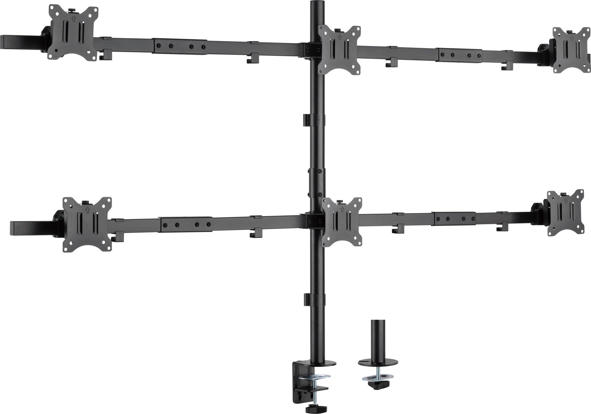InLine® Tischhalterung, für 6x LCD-/LED-Display bis 81cm (32"), max. 7kg