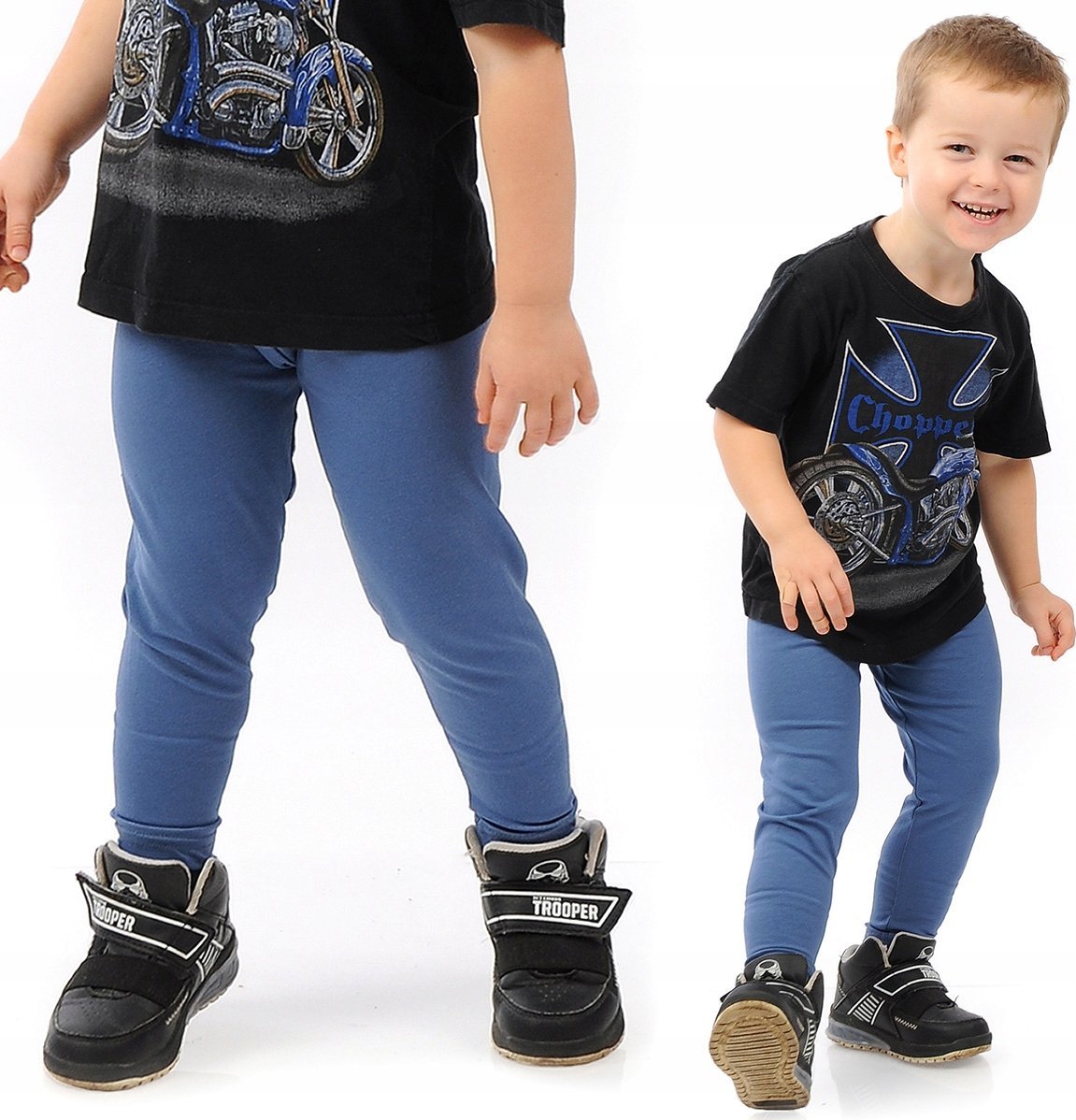 Getry chłopięce Długie legginsy Spodnie Jeans 146