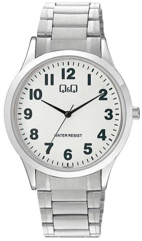 Zegarek Q&Q C08A-007P męski klasyczny biała tarcza cyfry .