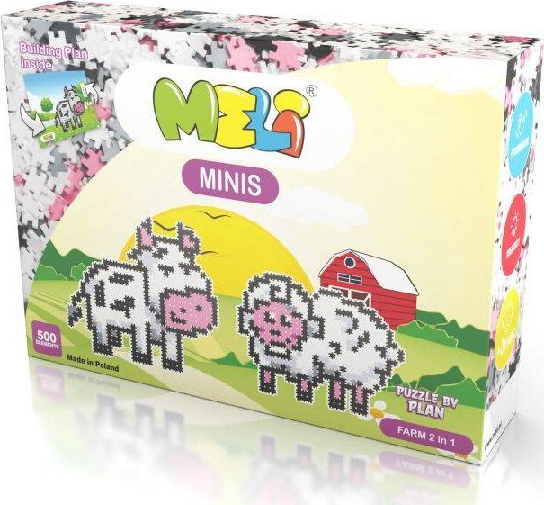 Meli Klocki Meli Minis Farm 2w - 500 el.