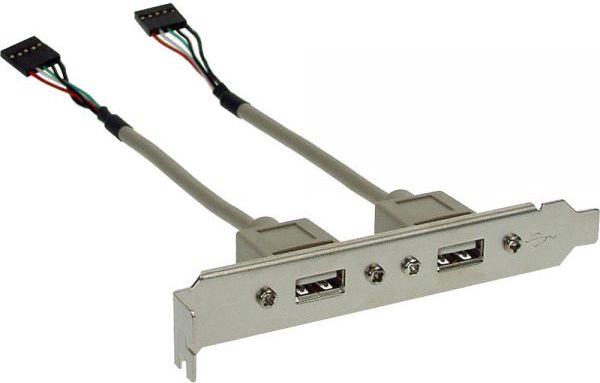 InLine Śledź 2x USB 2.0 Typ A żeński (33390)