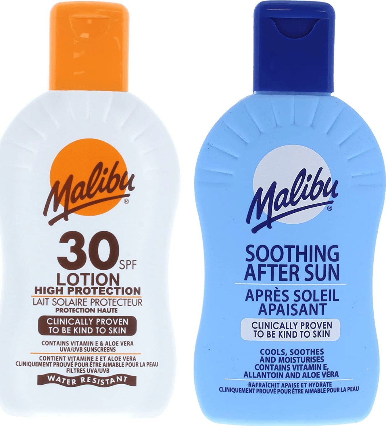 Malibu Malibu SPF30 Wodoodporny Balsam 200ml + Balsam Po Opalaniu 200ml