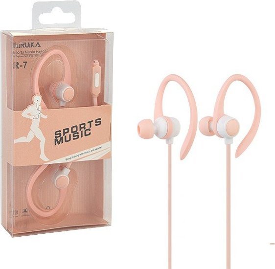 Słuchawki Vega SŁUCHAWKI DOUSZNE PRZEWODOWE VEGA SPORT GO RÓŻOWE BOX UNIWERSALNE 3,5 CALA PINK