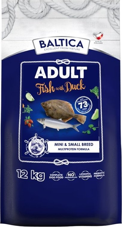 Baltica BALTICA - Karma z kaczką i rybami bałtyckimi 12kg dla psów małych ras