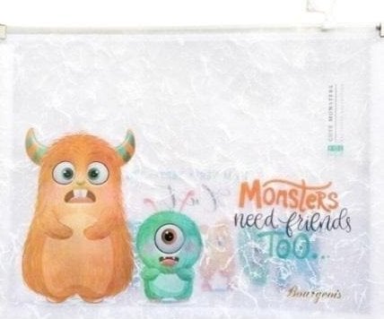 Teczka A4+ z plastikowym suwakiem Potworki FRESH