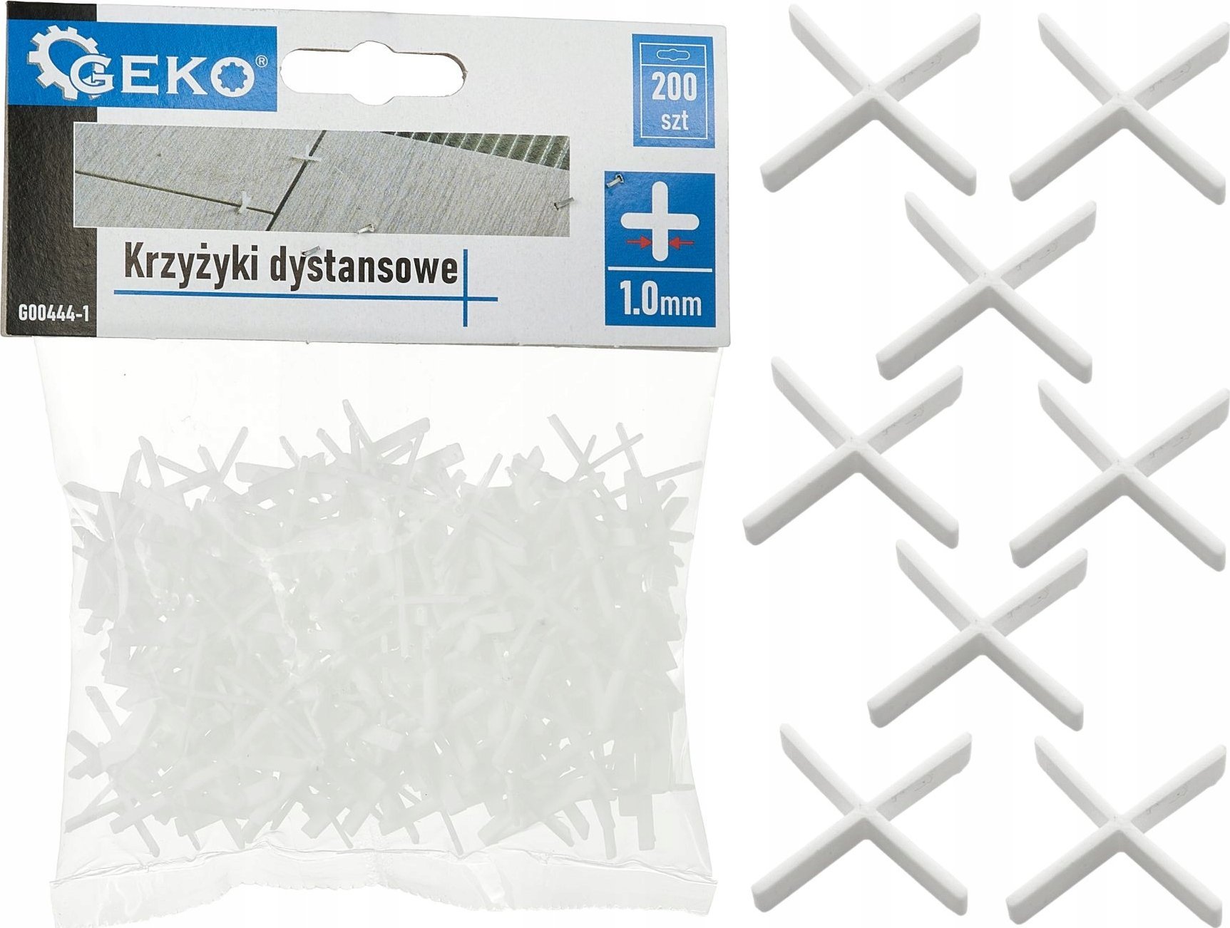 Geko Krzyżyki dystansowe - 1,0mm - op.200szt (100)