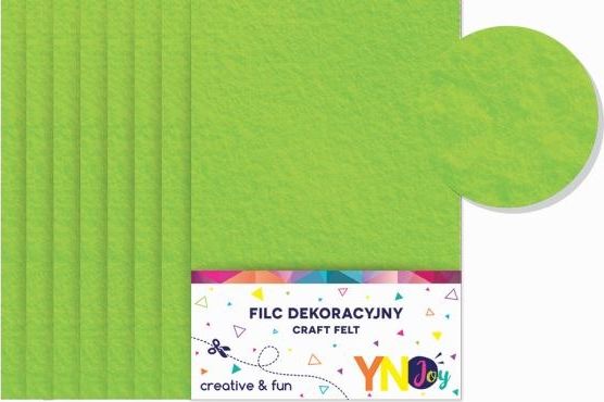 Interdruk Filc dekoracyjny YNJ zielony jasny 8szt. Interdruk Galanteria