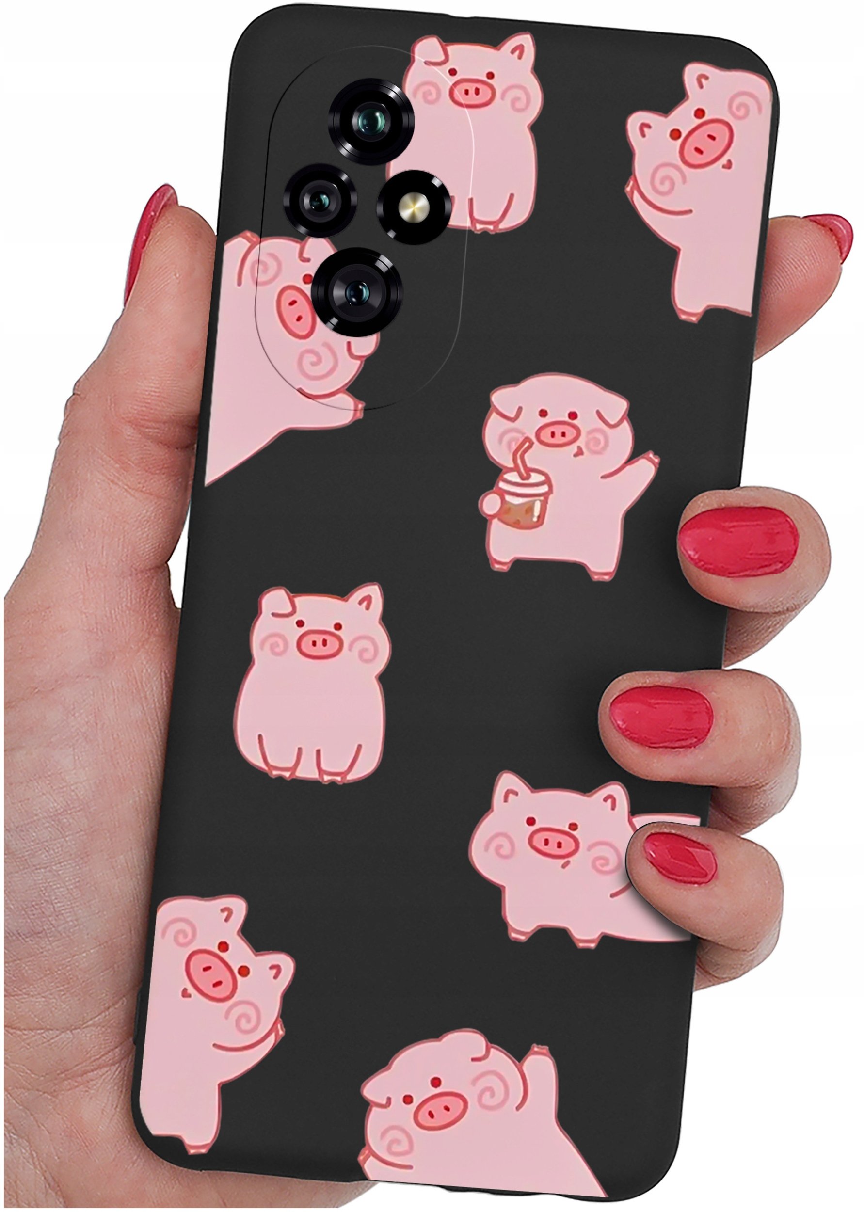 ETUI do Honor 200 5G | WZORY | SILIKONOWE MATT CASE + SZKŁO 9H