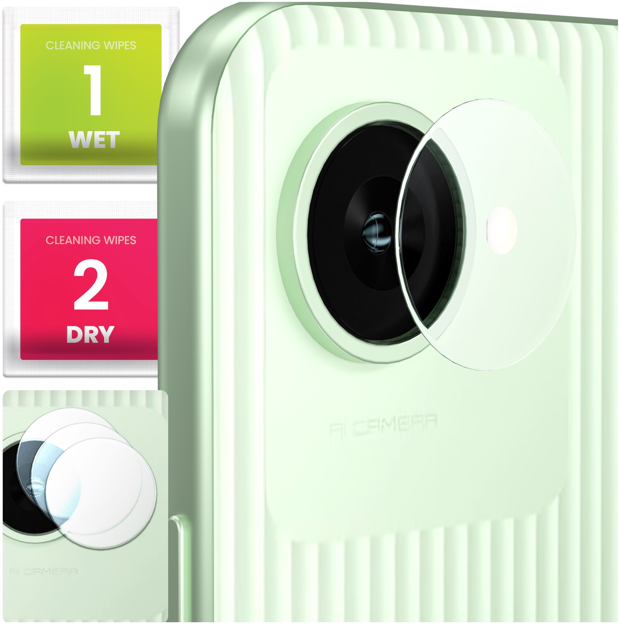 3-PAK Szkło Na Aparat Do Realme C30 (Hartowane, Ochronne, Na Obiektyw, 9H)