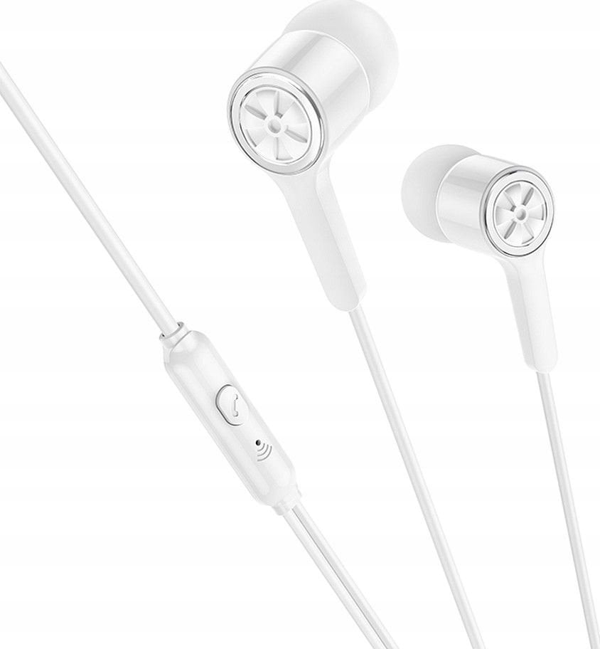 Słuchawki Hoco HOCO słuchawki przewodowe Jack 3,5 mm z mikrofonem M104 białe