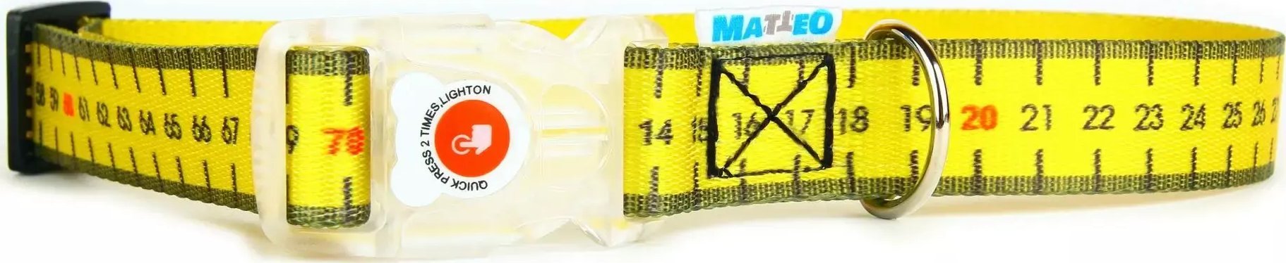 Matteo MATTEO OBROŻA Z KLAMRĄ LED MIARA 25mm/38-65cm