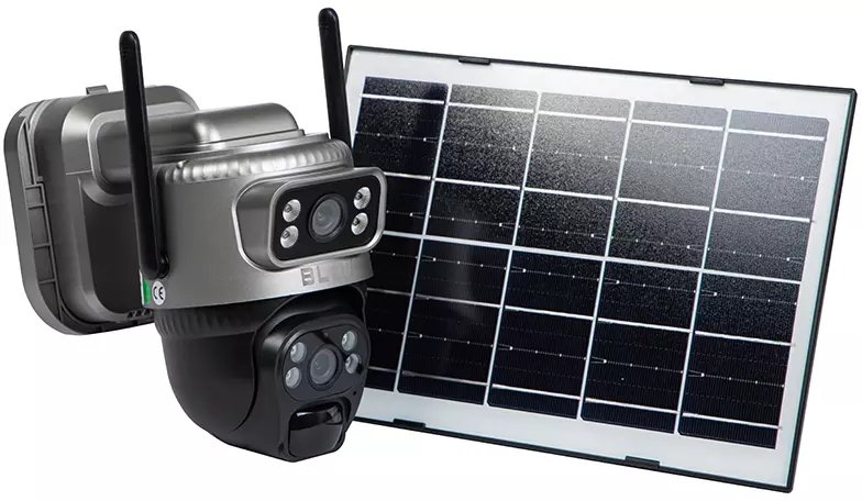Kamera IP Blow Zewnętrzna kamera WiFi PTZ 4MP H-384 DualLens + panel słoneczny