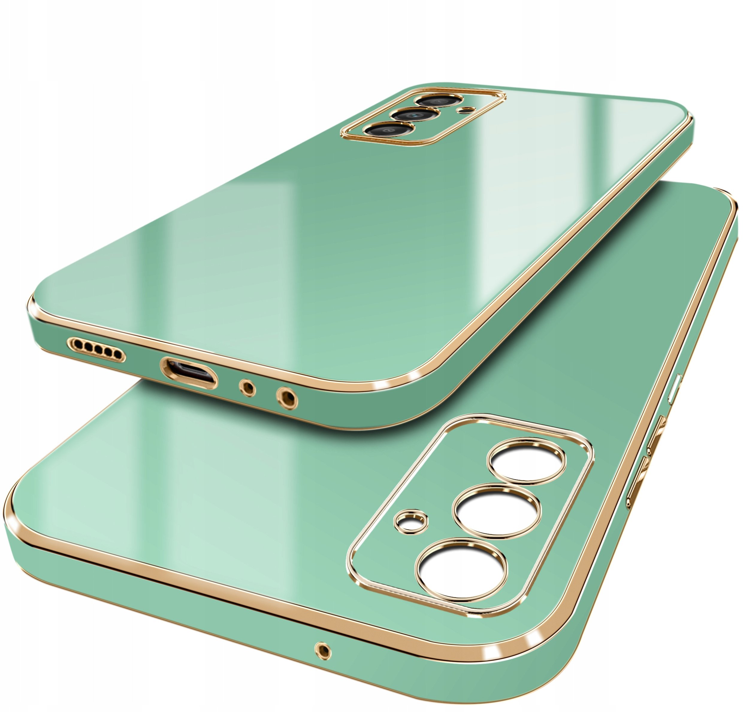 Etui do Samsung A05s GOLD GLAMOUR + Szkło OCHRONNE 9H