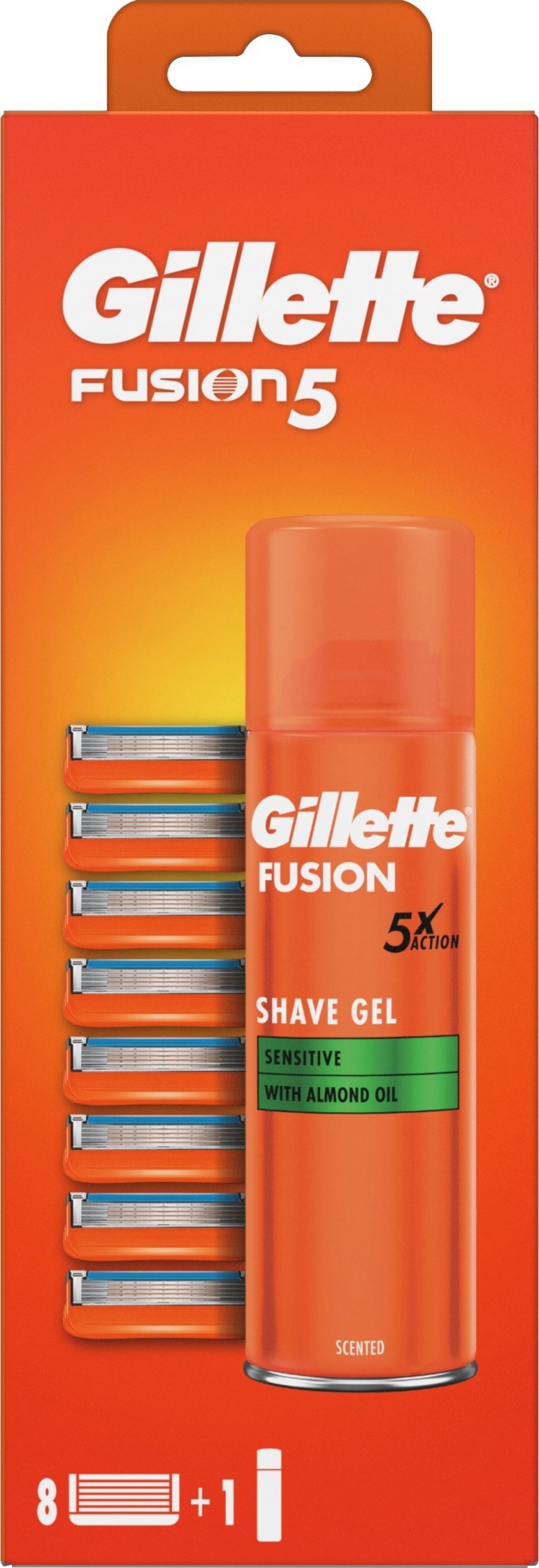 Gillette Wkłady Fusion5 8 szt. + Fusion żel 200ml