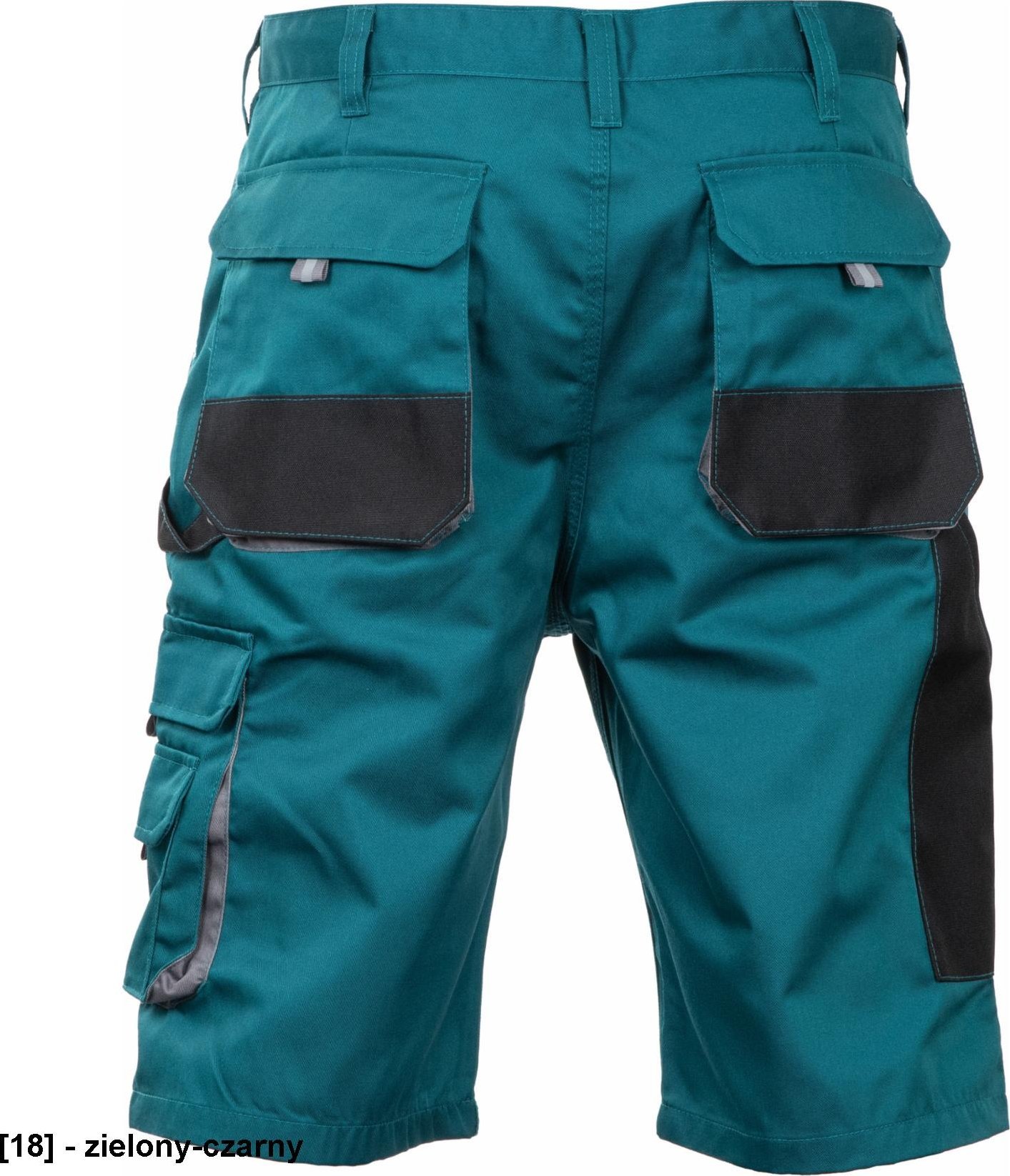 CERVA BE-01-009 - krótkie spodnie robocze, bawełna 20%, poliester 80% - zielony-czarny 48