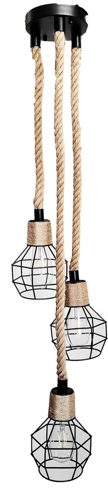 Lampa oprawa sznur jutowy konopny 3RC06