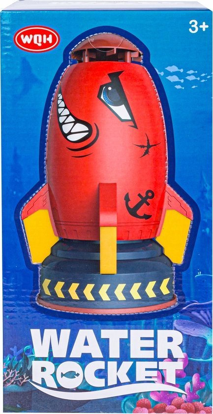 RAKIETA WODNA Wyrzutnia rakiety wodnej, Water Rocket, Zraszacz, CZERWONY REKIN