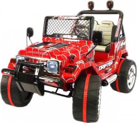 Super-Toys MEGA JEEP DRIFFTER EXCLUSIVE DLA 2 DZIECI, WOLNY START/ LAKIER. MIĘKKIE SIEDZENIE HP-011