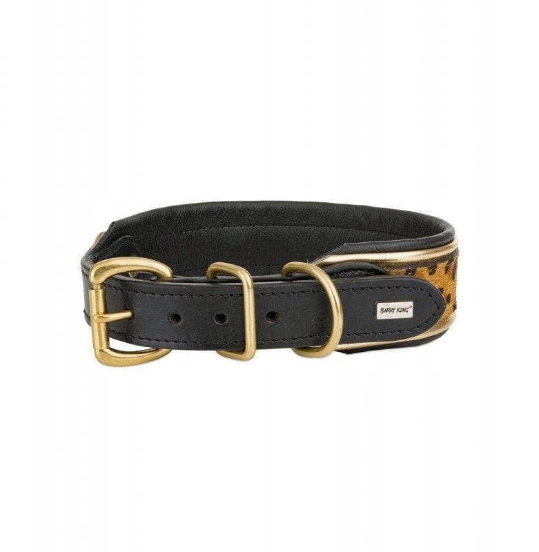 Obroża skórzana, 42-49 cm/42 mm, pantera