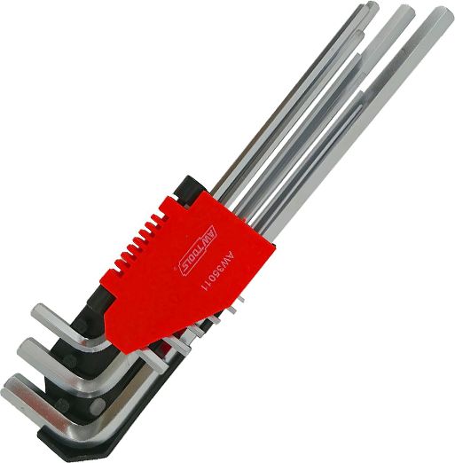 AWTools klucze imbusowe 9 sztuk, długie (AW35011)