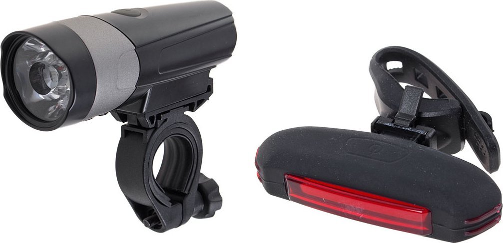 Zestaw lamp Verso przód XC-222A USB 6 WAT LED ,500 Lm tylna XC-181R USB /COB LED/ 25 Lm Uniwersalny