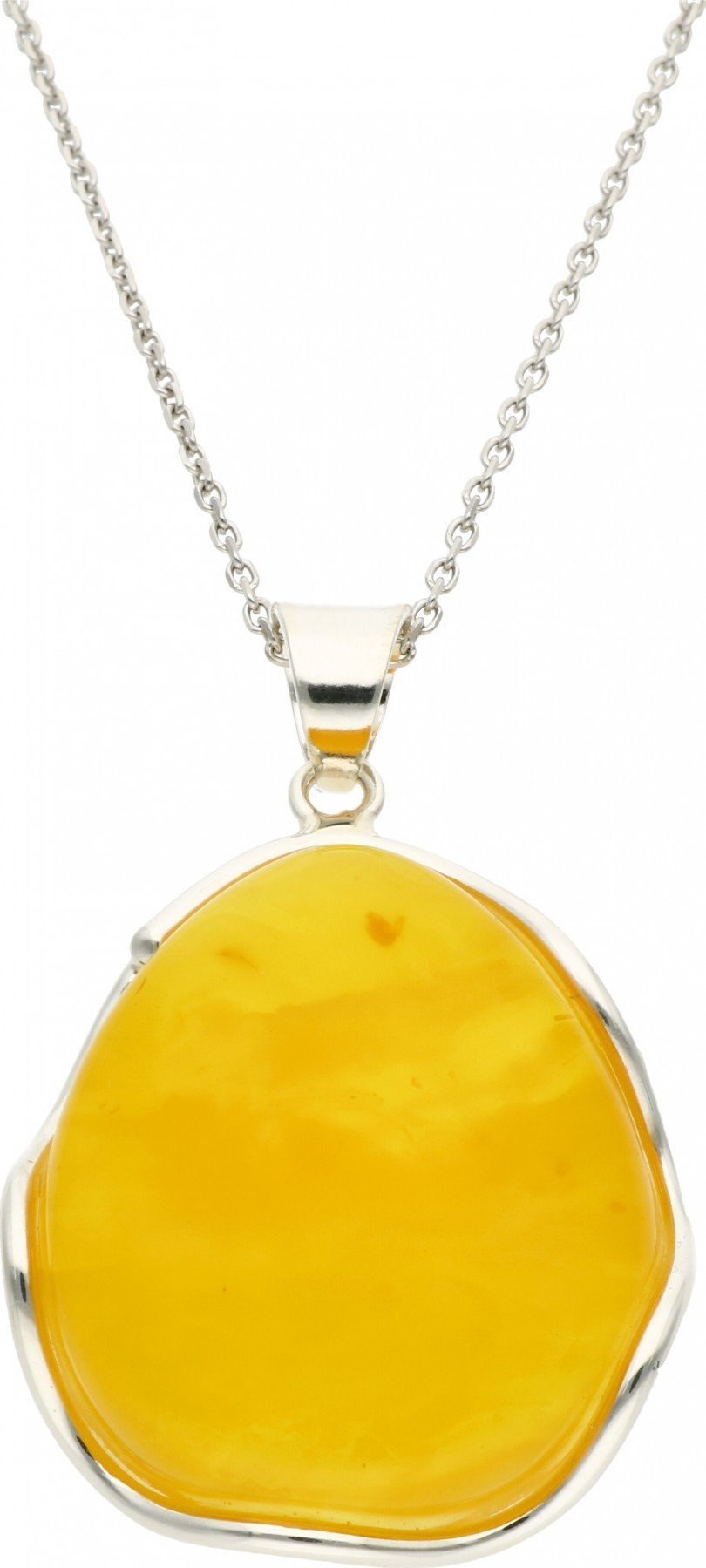 Rosanto Okazała srebrna zawieszka z żółtym bursztynem bałtyckim