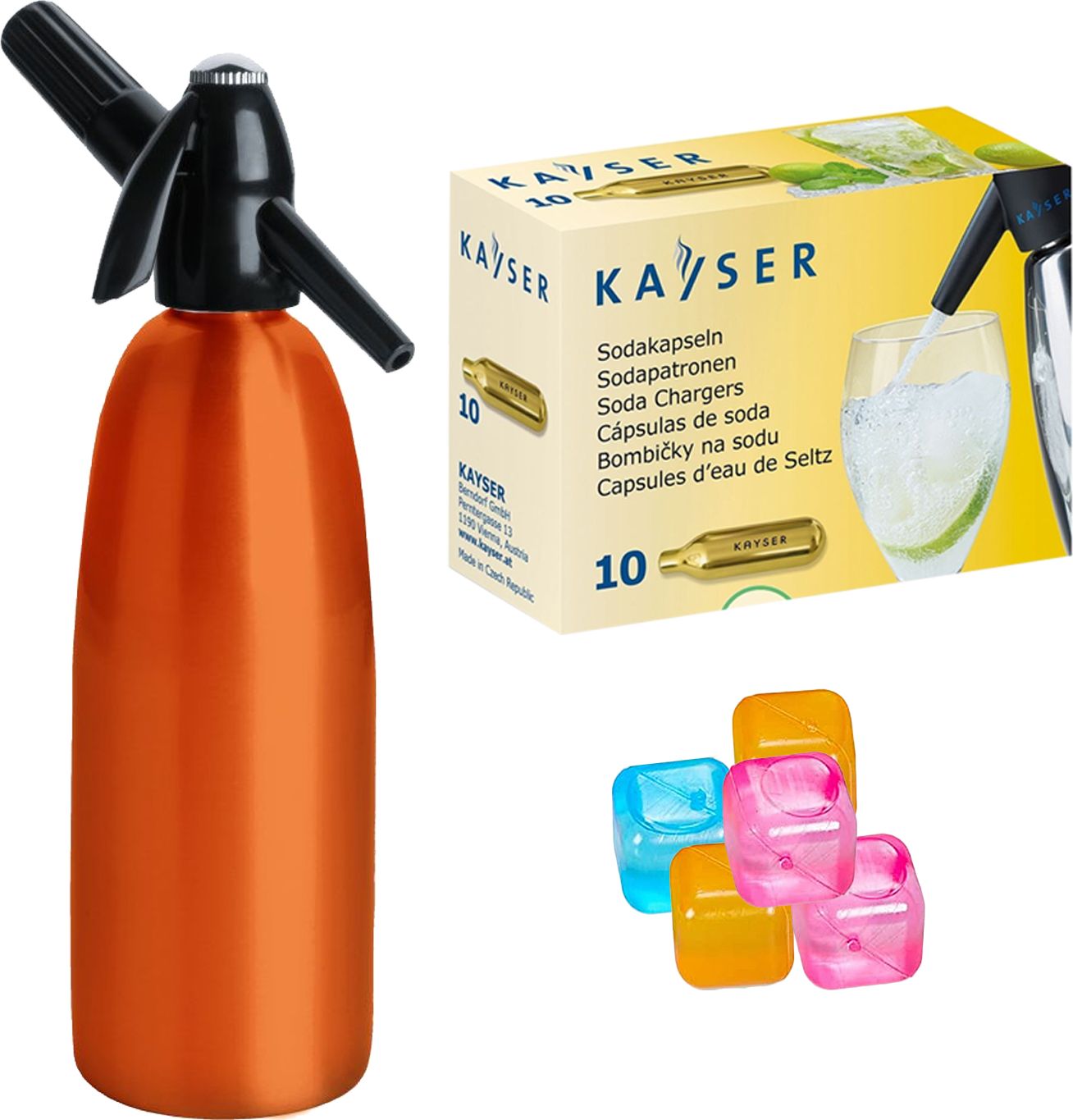 Saturator Art Quick Soda + 10 naboi CO2 Pomarańczowy