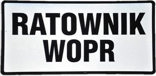 Polska Firma Emblemat RATOWNIK WOPR odblaskowy na rzepie 31 x 15 cm NOWY