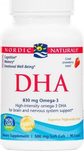 Nordic naturals Nordic Naturals - DHA, 830mg Omega 3, Smak Truskawkowy, 90 kapsułek miękkich