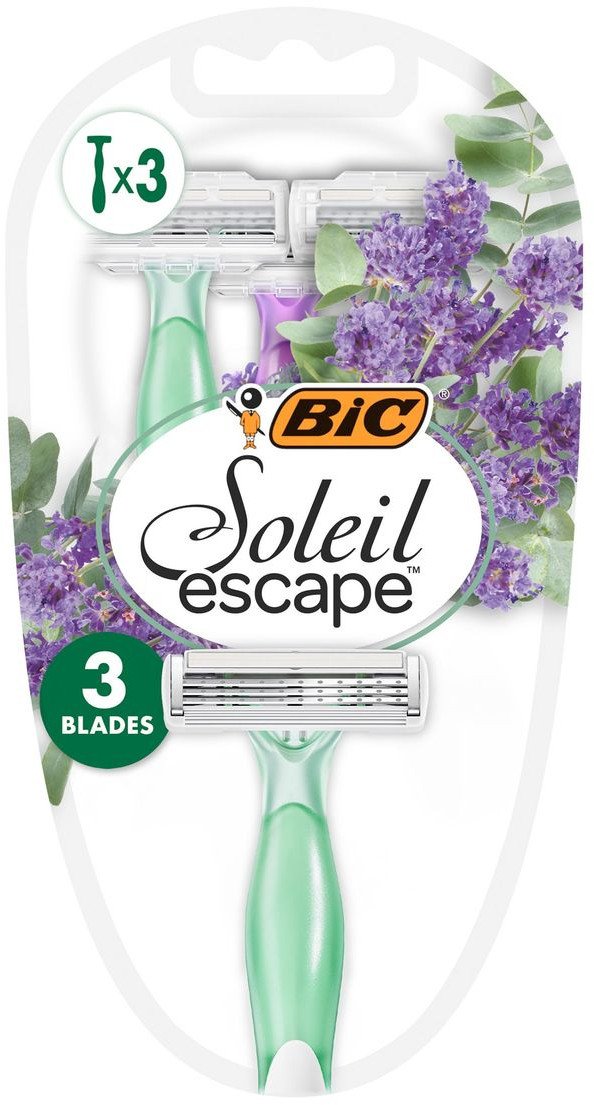 Bic Soleil escape maszynki do golenia dla kobiet 3 ostrzowe-lawenda & eukaliptus 1op.-3szt