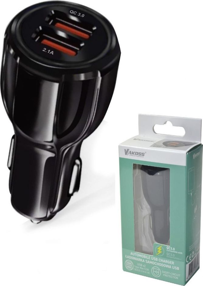 Ładowarka Vakoss 2x USB-A 5.2 A (TP-3273UK)