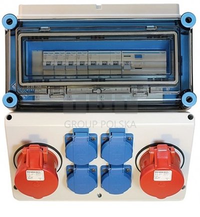 HPL01036 Rozdzielnica gniazdowa 2x16A 400V, 4x16A 230V IP44 Mi-GN/Z 400001