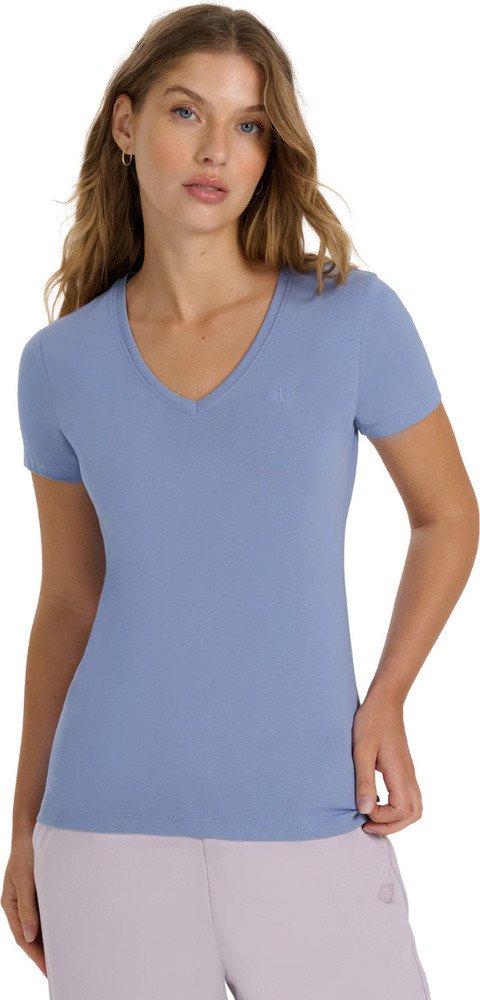 Koszulka damska 4F F2969 niebieska 4FWAW25TTSHF2969 32S XXL